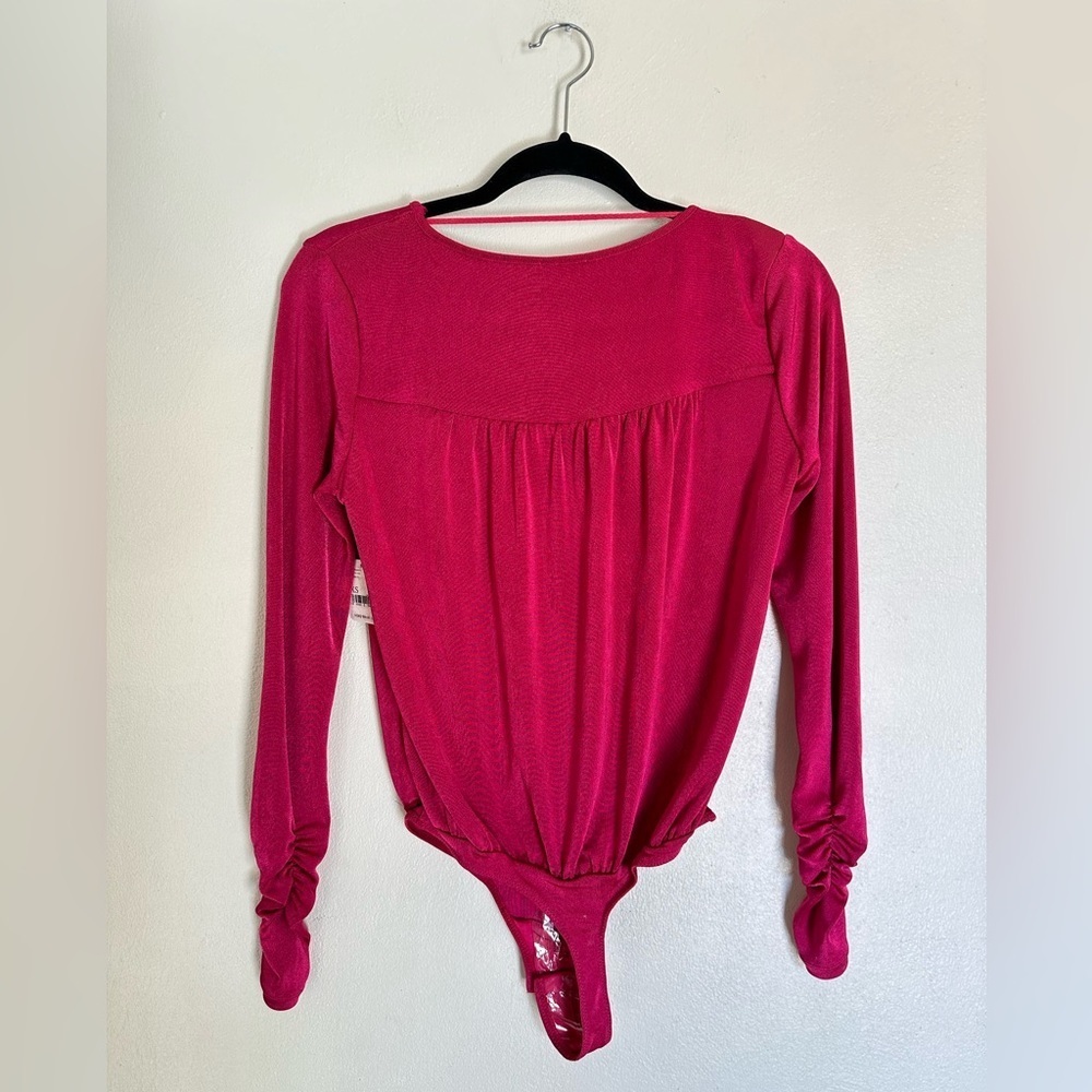 Free People Intimately Keyhole Long Sleeve Bodysuit in Pink - Picture 4 of 10